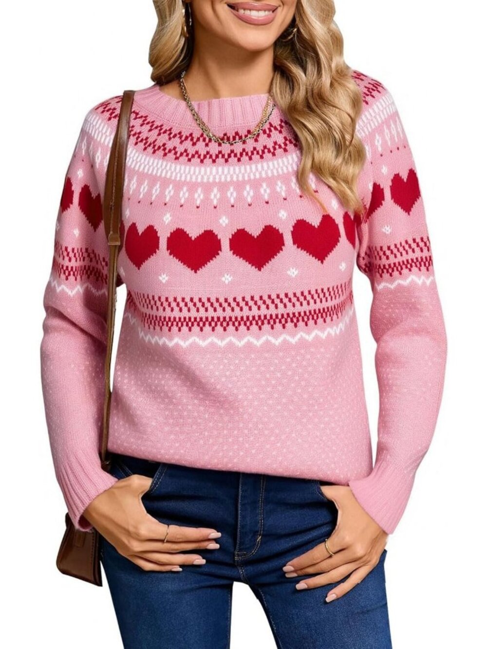 Cozy Women's Halloween Knit Sweater, Long Sleeve Fair Isle Pullover, Festive